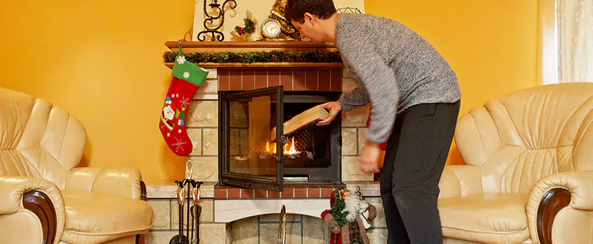 Rusted Metal Fireplace Restoration in Washington, Illinois